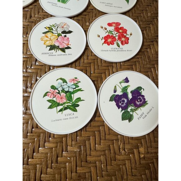 Portmeirion Botanic Garden Coaster Set Hard Plastic Set Of 12 - Picture 5 of 7